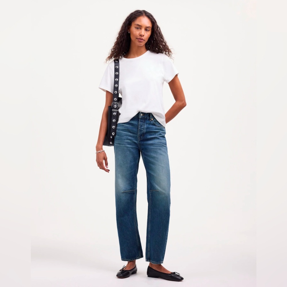Madewell The Darted Barrel-Leg Jean • size 28 • NWT • NR526 • Irmo Wash